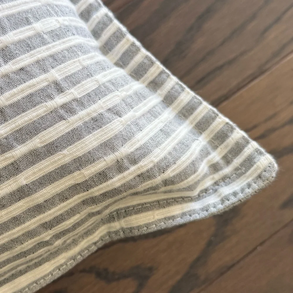 INUP HOME PORTUGAL STRIPED EURO DECORATIVE COTTON PILLOW INSERT INCLUDED 26x26